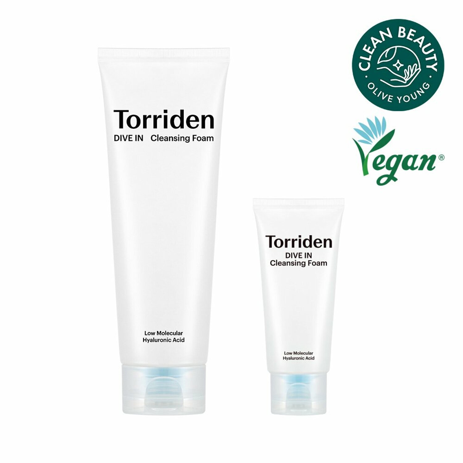 Torriden Dive-In Low Molecule Hyaluronic Acid Cleansing Foam 150mL Special Set (+30mL)